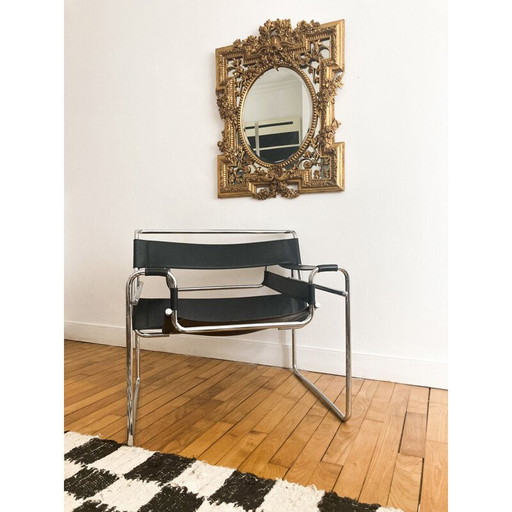 Vintage spiegel met glazuur van Napoleon III