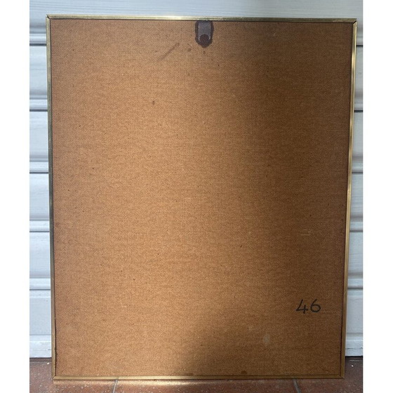 Image 1 of Vintage olieverf op isorel "Portret van zijne Majesteit Boudewijn I" door Pierre Piget, 1954