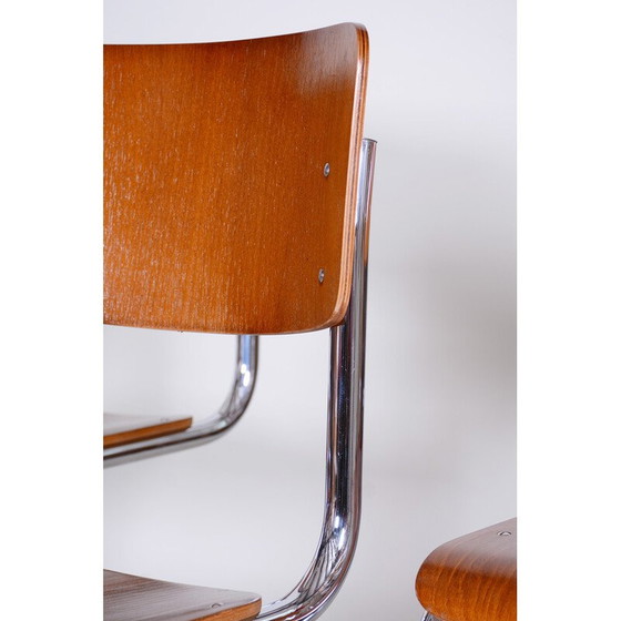 Image 1 of Set van 4 vintage beukenhouten stoelen, Duitsland 1930
