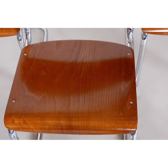 Image 1 of Set van 4 vintage beukenhouten stoelen, Duitsland 1930