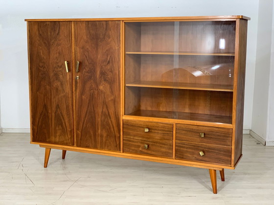 Image 1 of Mid Century hoge kast woonkamer vintage