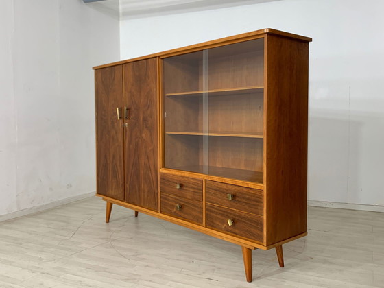 Image 1 of Mid Century hoge kast woonkamer vintage