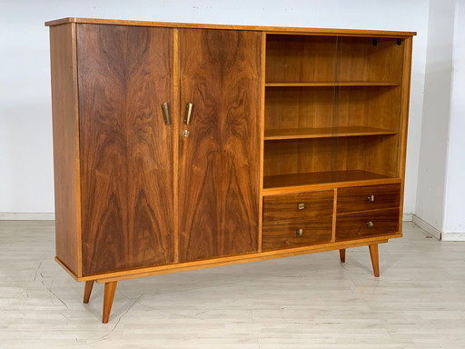 Mid Century hoge kast woonkamer vintage