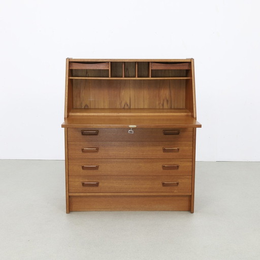 Vintage Deense Ladekast/Secretaire Teak, 1960S