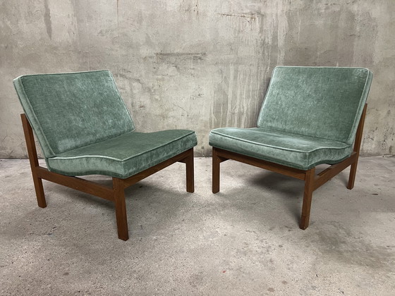 Image 1 of France & Son teakhouten fauteuil van Ole Gjerløv-Knudsen & Torben Lind