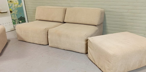 Vintage Modulaire Sofa / Slaapbank