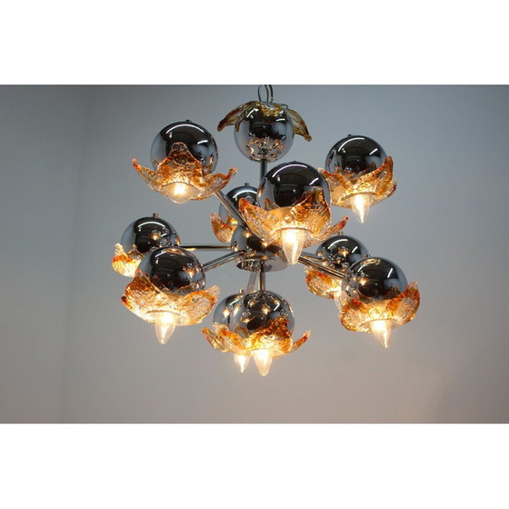 Image 1 of Vintage "Spurnik" space age hanglamp uit Murano, Italië 1970