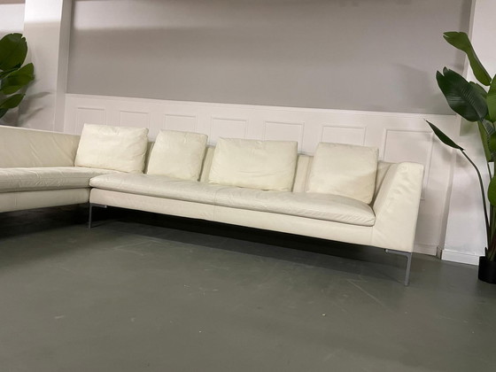 Image 1 of B&B Italia Charles design merk bank leer Np 10.800€