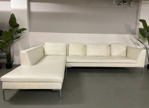 B&B Italia Charles design merk bank leer Np 10.800€