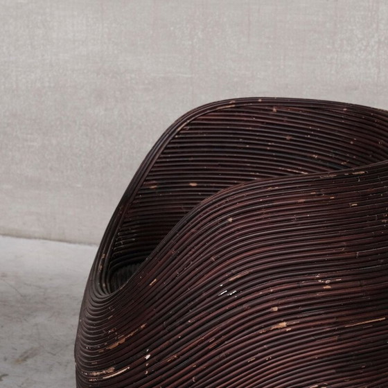 Image 1 of Paar Mid Century rotan fauteuils van Gabriella Crespi, Italië 1960