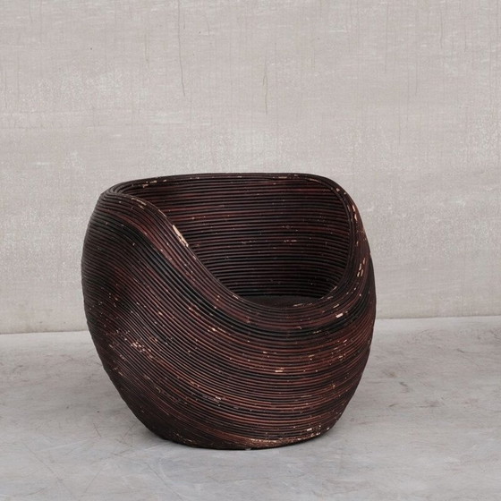 Image 1 of Paar Mid Century rotan fauteuils van Gabriella Crespi, Italië 1960