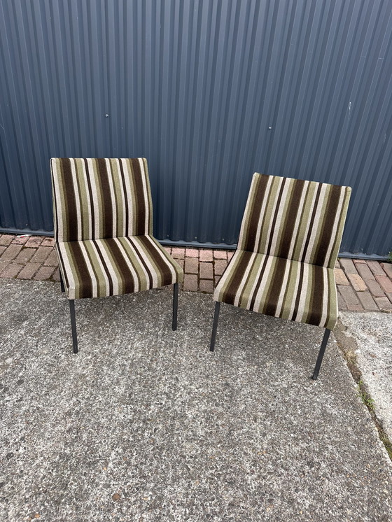 Image 1 of 2 x Vintage stoel fauteuil gestreept