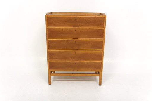 Tallboy" Scandinavische ladekast van mahoniehout, Axel Larsson, Bodafors, Zweden, 1960