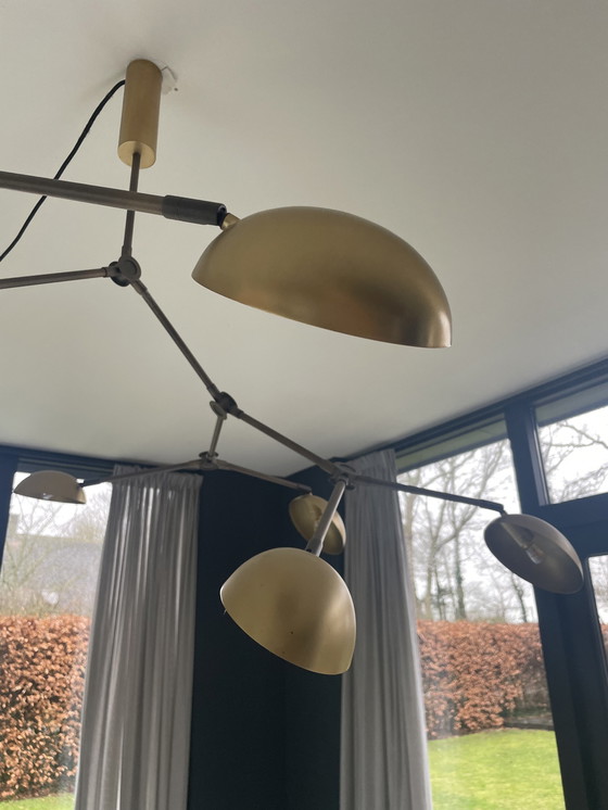 Image 1 of 101 Copenhagen Drop Chandelier Brass