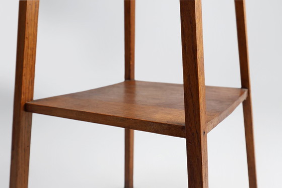 Image 1 of Frans Art Deco Console Of Pied De Stalle In Eikenhout, Ca. 1920