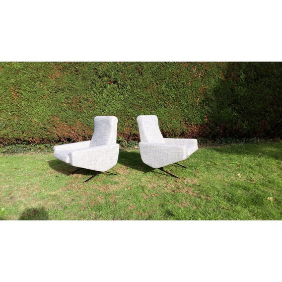 Image 1 of Set van 2 vintage "Troika" fauteuils van P.Geoffroy 1950