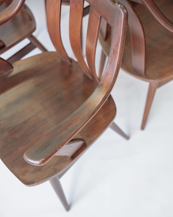 Image 1 of 4x Groot Landeweer eetkamerstoelen