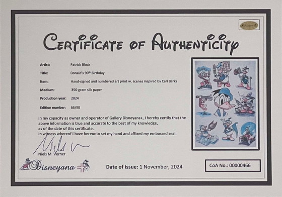 Image 1 of Patrick Block - 90e verjaardag van Donald Duck