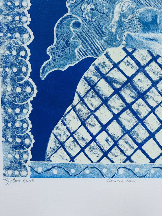 Image 1 of Zeefdruk Cecile de Bruijn - L'amour blue