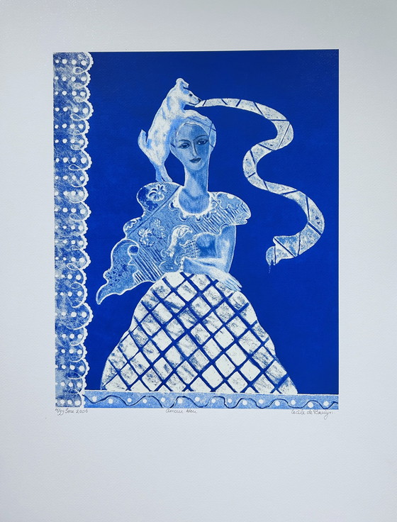 Image 1 of Zeefdruk Cecile de Bruijn - L'amour blue