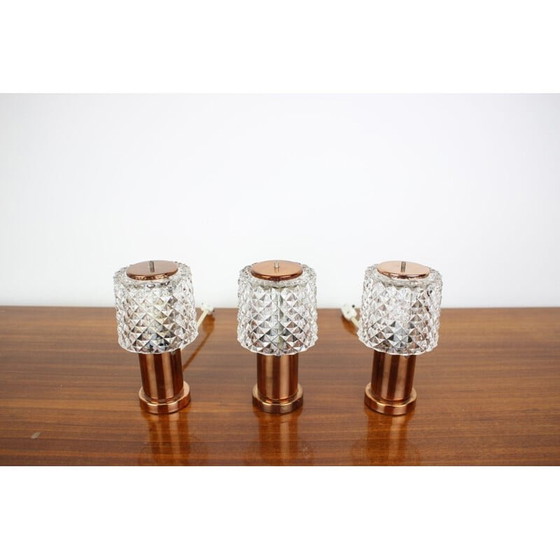 Image 1 of Vintage glazen tafellamp van Kamenicky Senov voor Preciosa, Tsjecho-Slowakije 1970