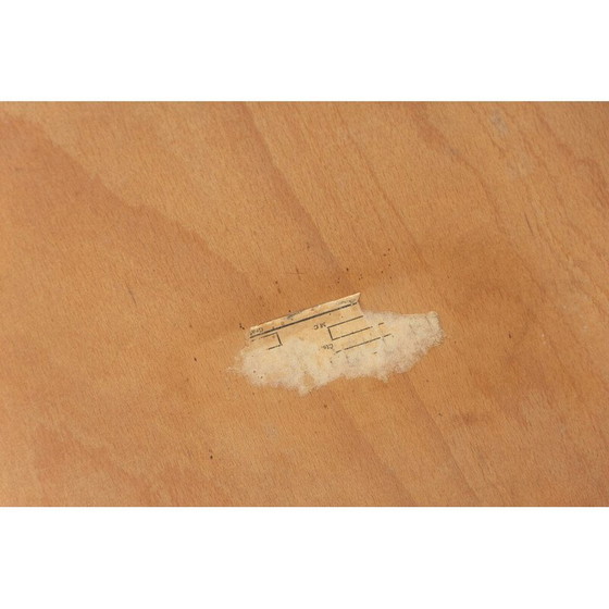 Image 1 of Mid century bijzettafel van beukenhout met formica, jaren 1960