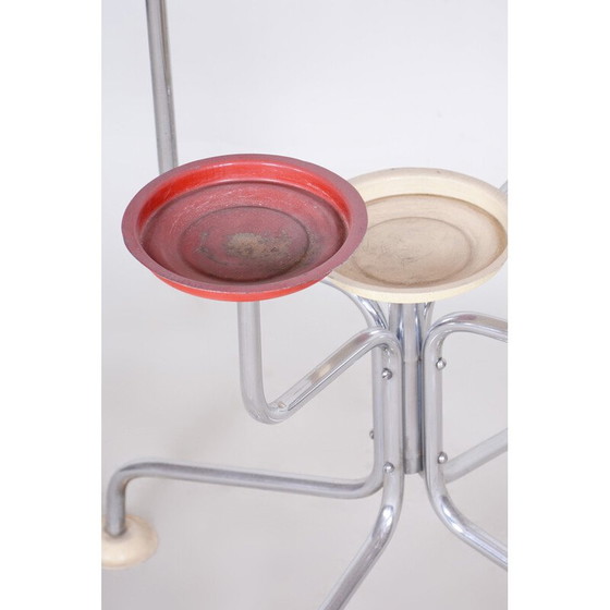 Image 1 of Tsjechische Bauhaus vintage bloemenstandaard van verchroomd staal, jaren 1930