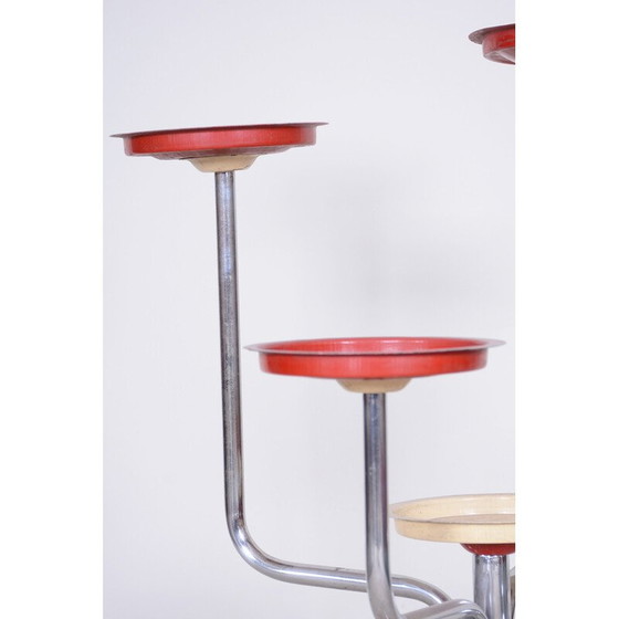 Image 1 of Tsjechische Bauhaus vintage bloemenstandaard van verchroomd staal, jaren 1930