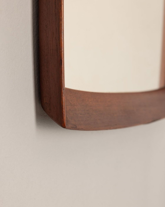 Image 1 of Vintage Deense vierkante spiegel in teak, 1960