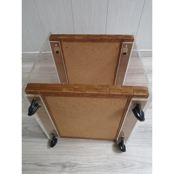 Image 1 of Vintage mobiele plexiglas salontafel, 1980