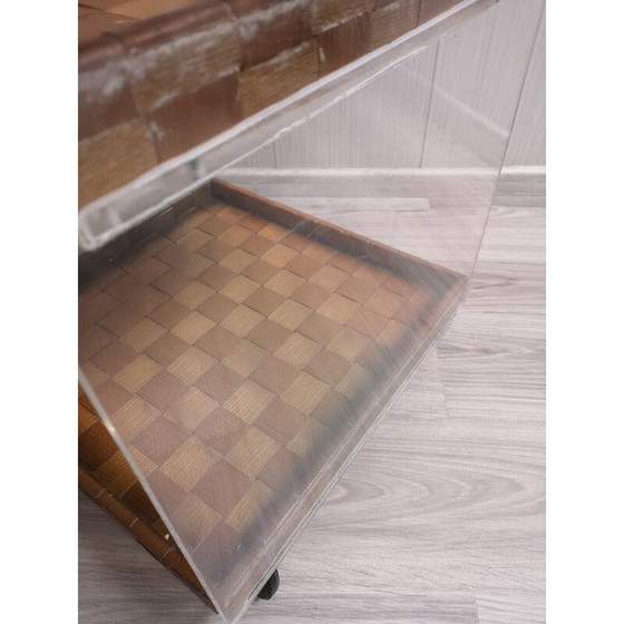 Image 1 of Vintage mobiele plexiglas salontafel, 1980