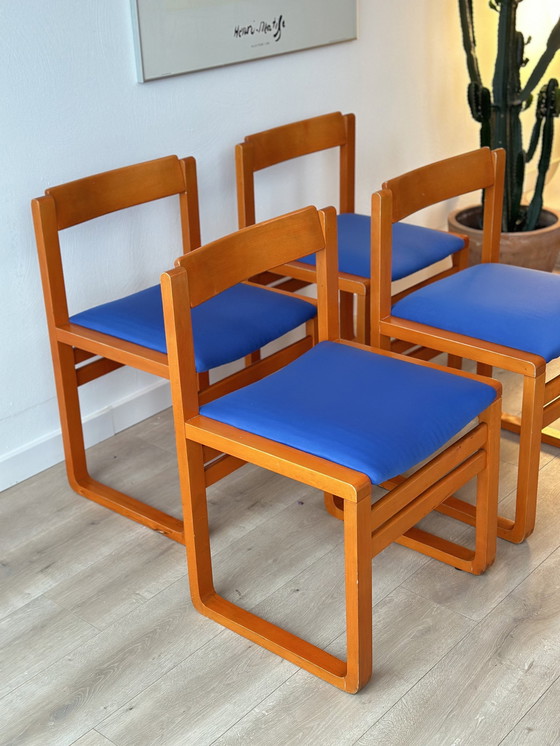 Image 1 of Set Van 4 Vintage Eetkamerstoelen