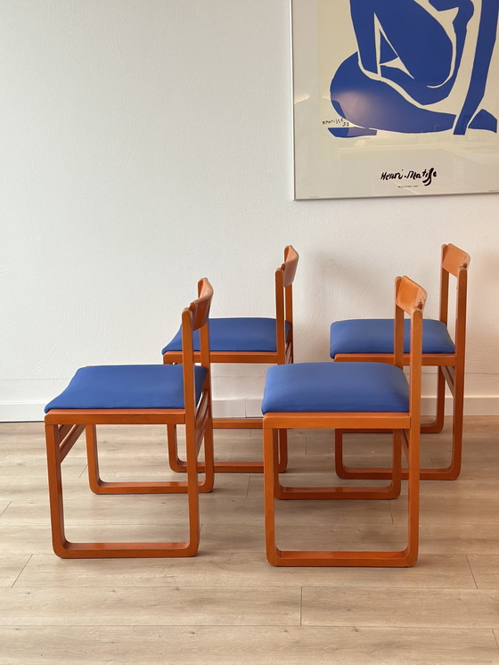 Image 1 of Set Van 4 Vintage Eetkamerstoelen