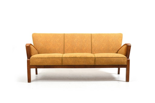 Prachtige Deense Art Deco Sofa 1930S In Eik