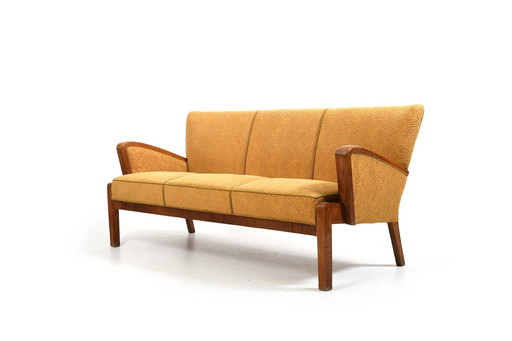 Prachtige Deense Art Deco Sofa 1930S In Eik