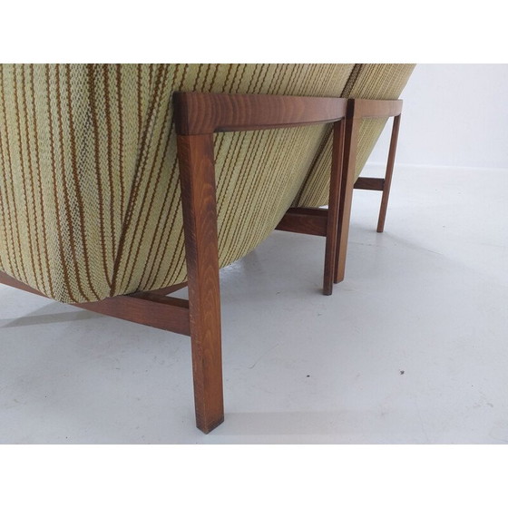 Image 1 of Mid Century Sofa uit twee stoelen, Denemarken 1960
