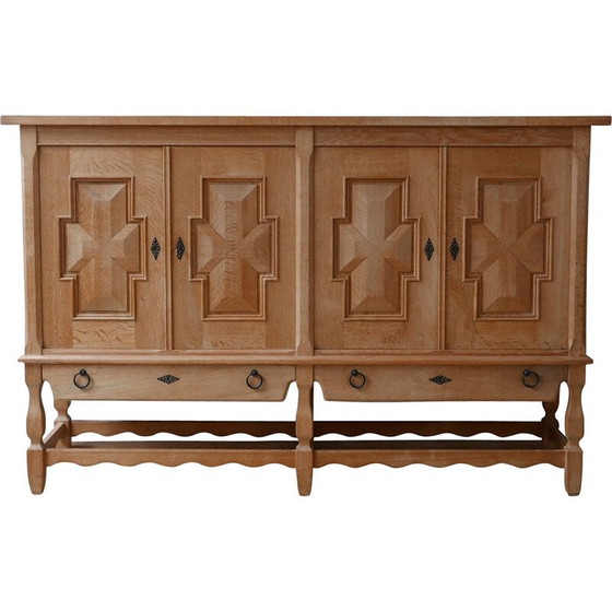Image 1 of Vintage eikenhouten highboard, Denemarken 1960