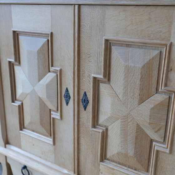 Image 1 of Vintage eikenhouten highboard, Denemarken 1960