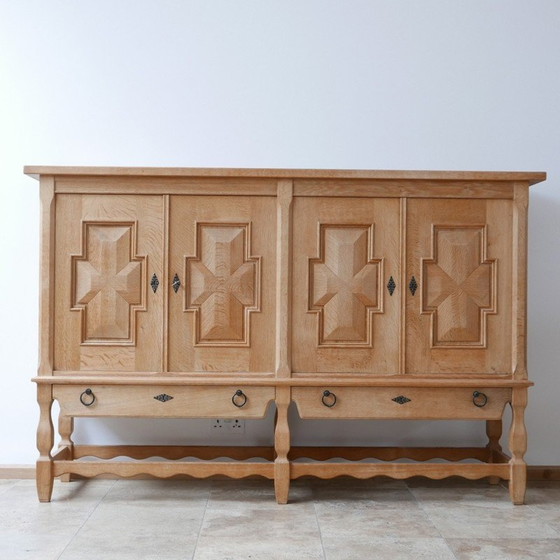 Image 1 of Vintage eikenhouten highboard, Denemarken 1960