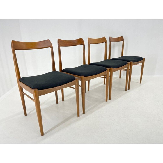 Image 1 of Set van 4 vintage Deense eetkamerstoelen, jaren 1960