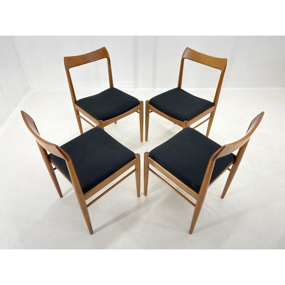 Image 1 of Set van 4 vintage Deense eetkamerstoelen, jaren 1960