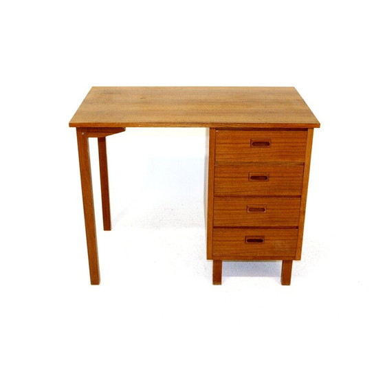 Image 1 of Vintage bureau van teak en beuken, Zweden 1960