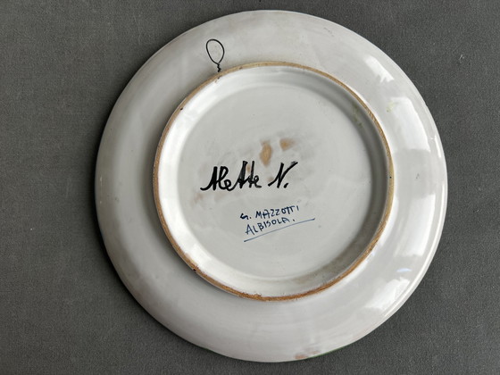 Image 1 of Giuseppe Mazzotti, Albisola, geschilderd en gesigneerd bord uit 1970