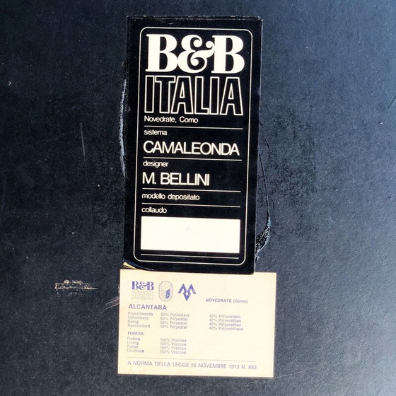 Image 1 of Vintage Tabak Alcantara Modulaire Camaleonda Woonkamerset door Mario Bellini voor B&B Italia, 1972