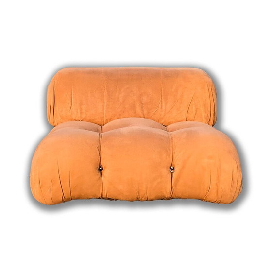 Image 1 of Vintage Tabak Alcantara Modulaire Camaleonda Woonkamerset door Mario Bellini voor B&B Italia, 1972