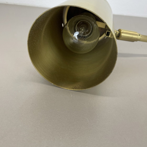 Image 1 of Zeldzame verstelbare massief messing Stilnovo stijl theater spot wandlamp, Italië 1970S