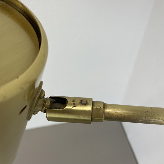Image 1 of Zeldzame verstelbare massief messing Stilnovo stijl theater spot wandlamp, Italië 1970S