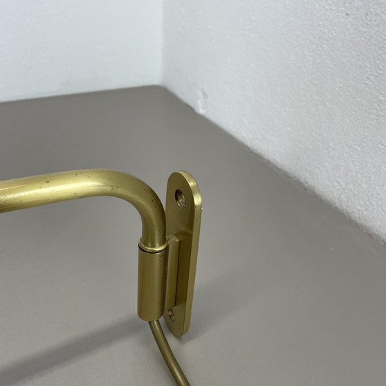 Image 1 of Zeldzame verstelbare massief messing Stilnovo stijl theater spot wandlamp, Italië 1970S