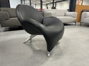 Leolux Papageno Fauteuil zwart leer