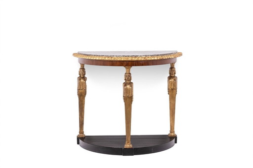 Empire stijl kariatide console. Circa 1880.